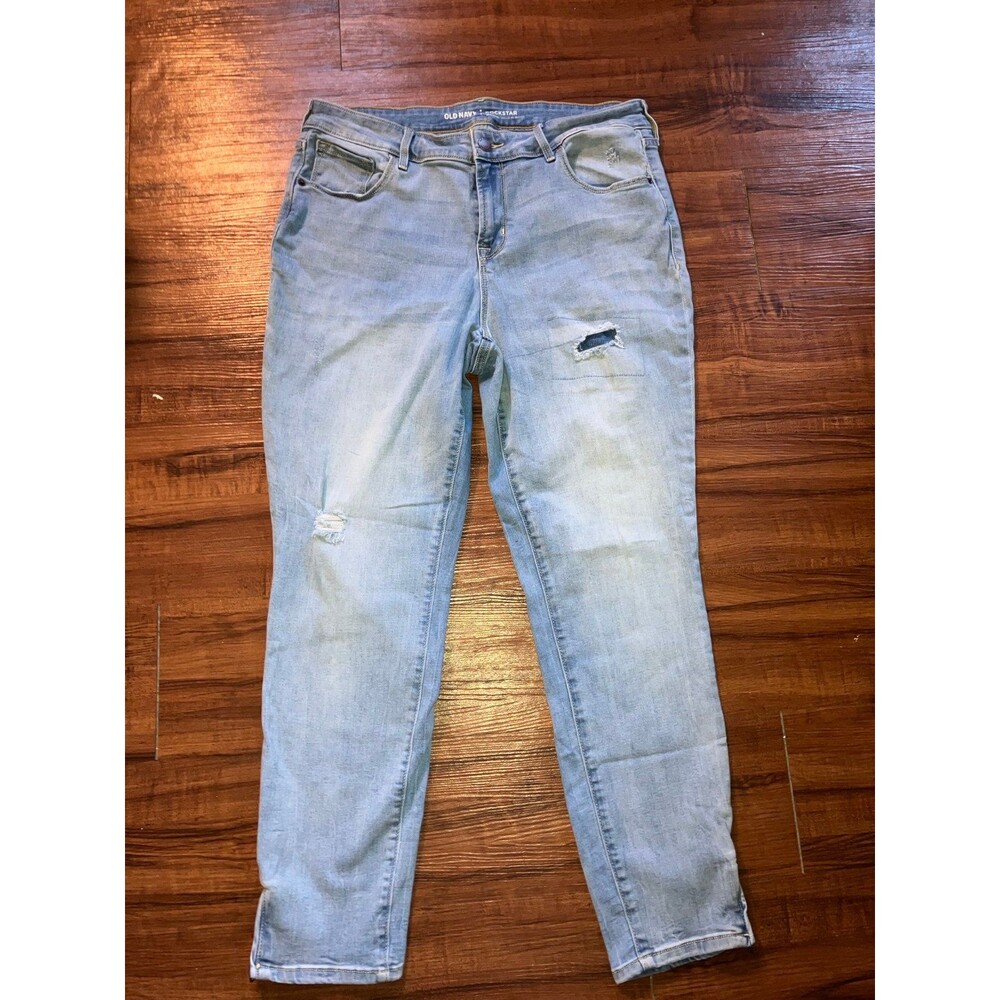 Old Navy Rockstar mid rise size 12 light denim skinny  jeans